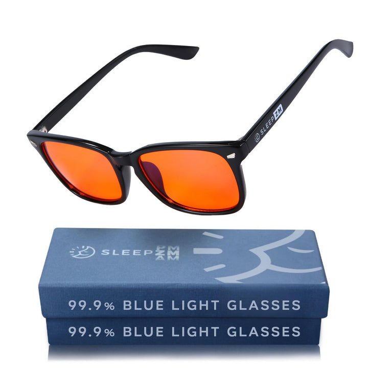 99.9% Orange Blue Light Blocking Glasses for Computer, TV, Gaming Use Improve Sleep Quality by Naturally Producing Melatonin for Women and Men