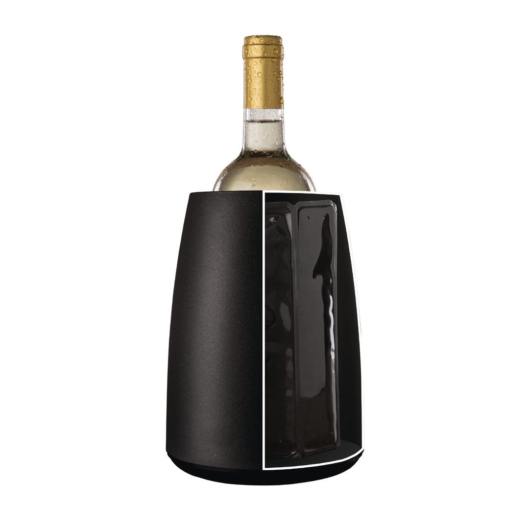 Active Cooler Wine Elegant - Reusable Wine Bottle Cooler - Black - Wine Cooler Sleeve For Standard Size Bottles - Insulated Wine Bottle Chiller to Keep Wine Cold
