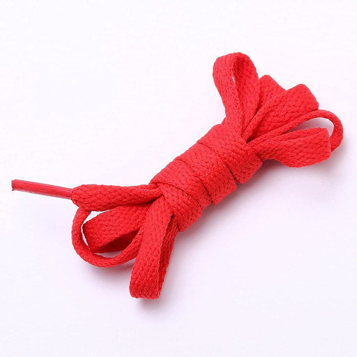 47 Solid Color Flat Shoelaces for 5-6 Eyelet Rows Sneakers Hiking Boots Running Shoes(off-white)