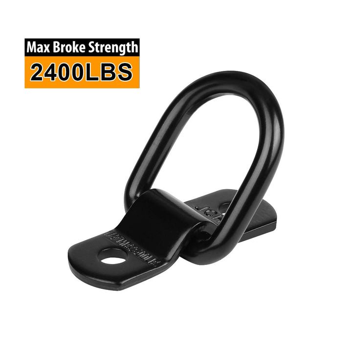 D Rings Tie Down Anchors Hooks for Trailer Truck Bed Bracket Enclosed Points Pickup Camper Surface Mount D-Ring Heavy Duty 1/4 2400 Pound Capacity (10-Pack)