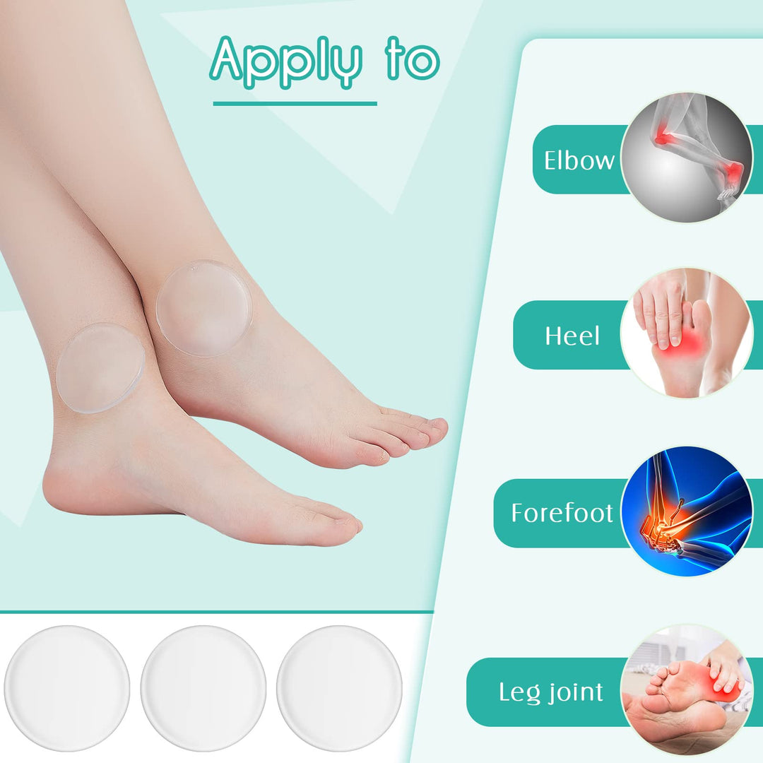 4 Pieces Ankle Gel Pads Skate Ankle Gel Discs Cushion Pads Ankle Protector Brace Skate Accessories for Ice Skating Riding Ski Ankle Protection, 2.48 Inch (Round)
