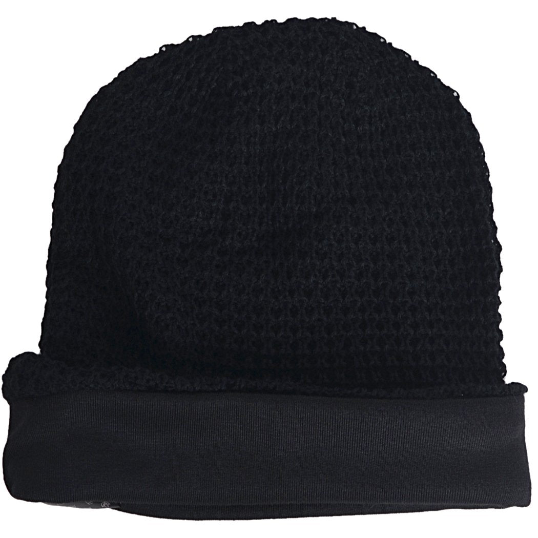 FORBUSITE Mens Slouchy Long Oversized Beanie Hat Black 