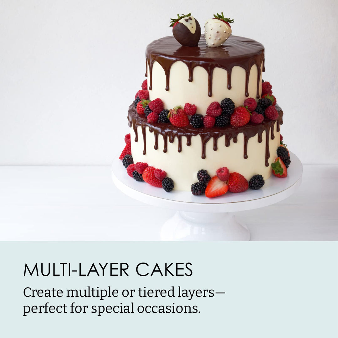 5233128 Professional Non-Stick 3-Piece Round Cake Pan Bakeware Set, Gray