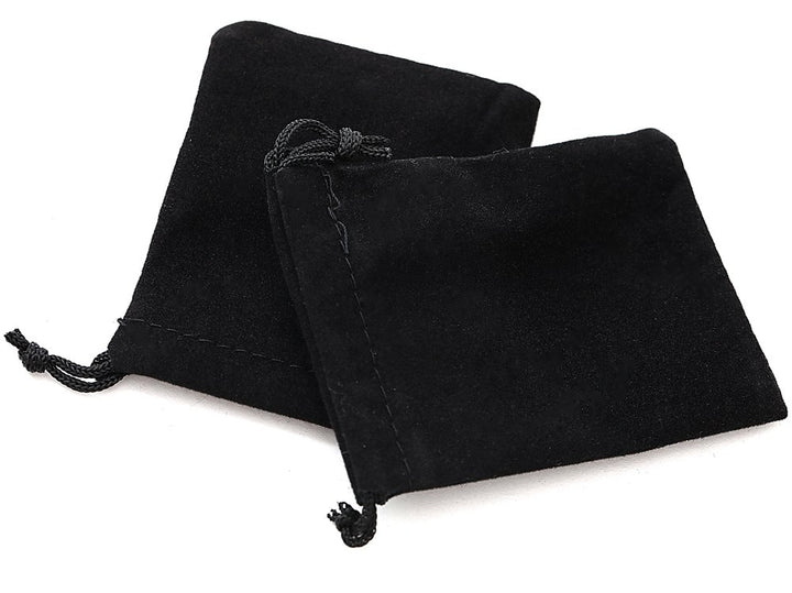 50pcs Jewelry Velvet Cloth Pouch Black Drawstring Small Bags for Dice 2.75&#39;&#39; x 3.5&#39;&#39;