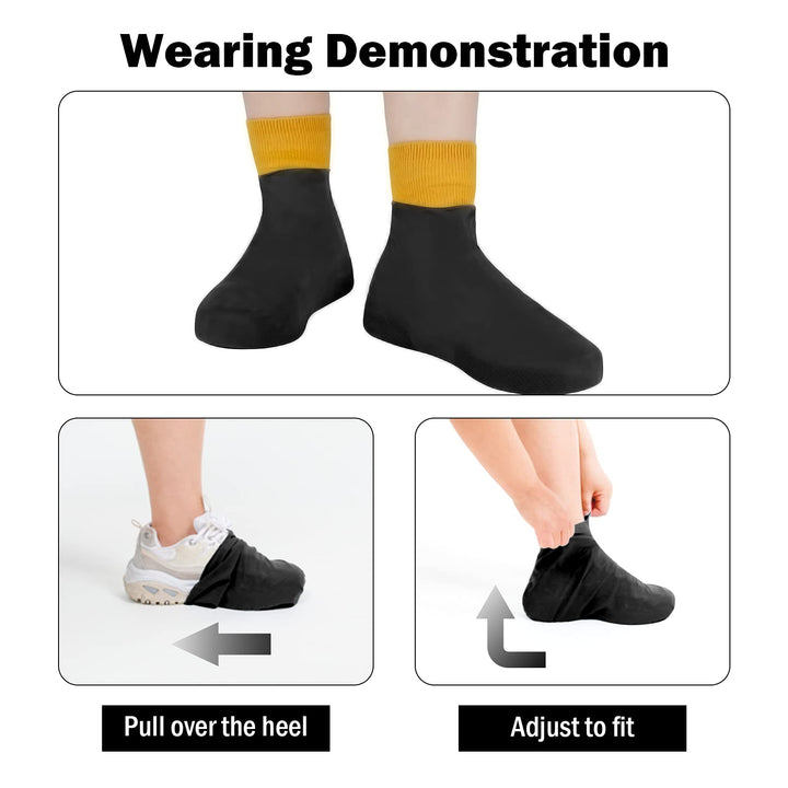 TCCFCCT Waterproof Shoe Covers, Reusable Silicone Shoe 
