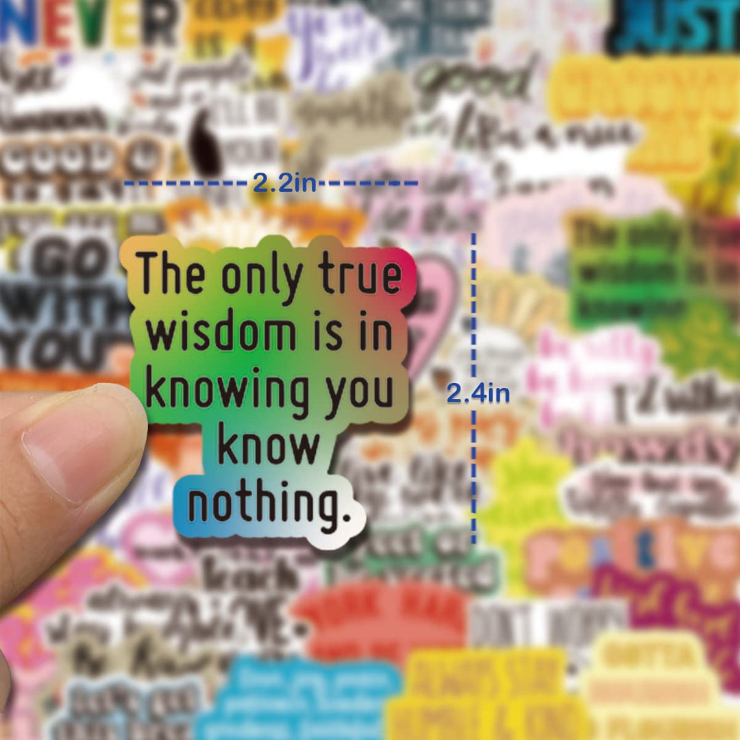 100pcs Positive Affirmation Stickers, Inspirational Words Stickers for Students Teachers Kids Teens Adults, Motivational Quote Stickers for Water Bottle Scrapbook Laptop