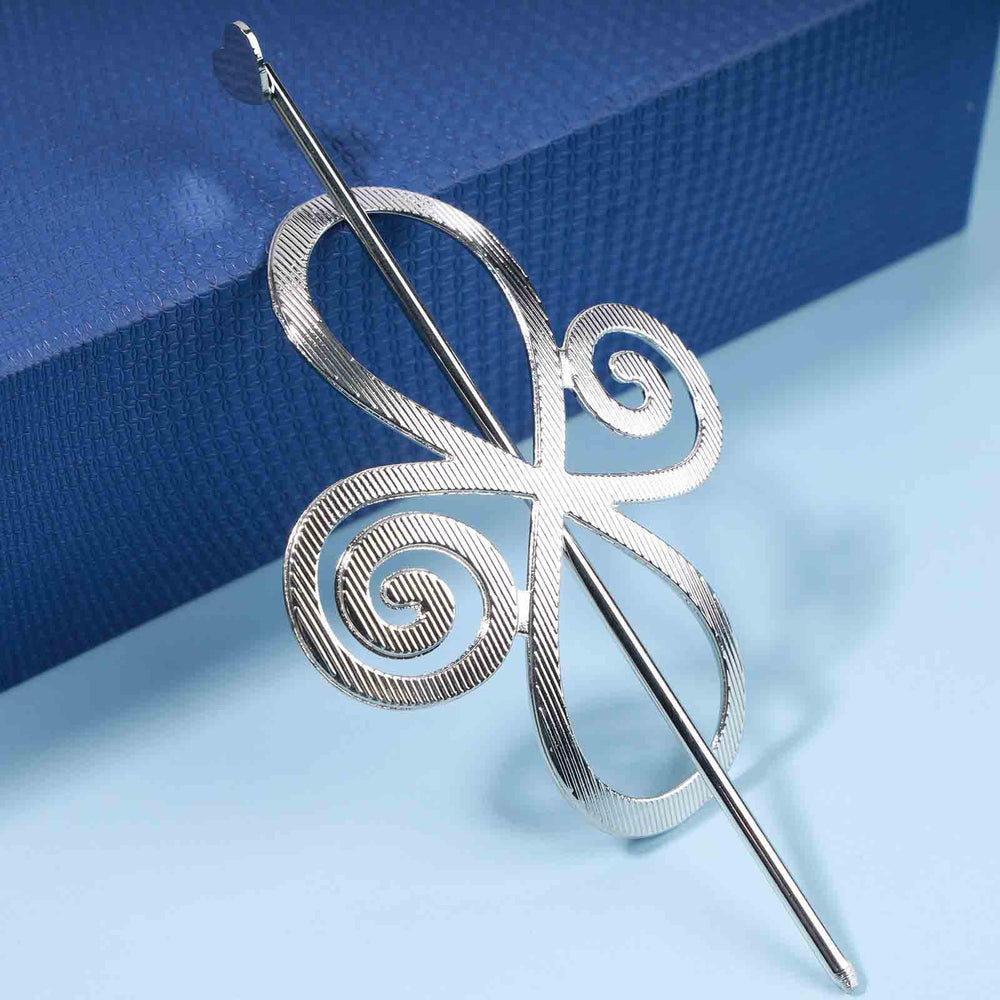 Vintage Celtic Knot Hair Slide Pin Silver Celtic Infinity Hair Barrette Long Hair Pin Pin Bun Holder Clips Decorative Hair Accessories for Women and Girls