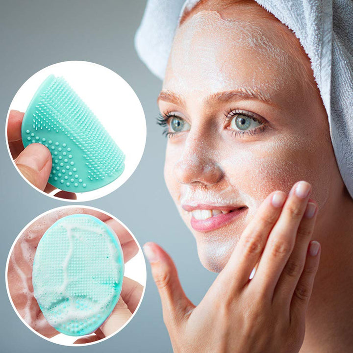 Set of 8, Beauty Tool Brush Set, 4 Silicone Face Scrubbers Exfoliating Brushes Facial Cleaning Brushes, 2 Silicone Exfoliating Lip Scrub Brushes and 2 Silicone Brushes