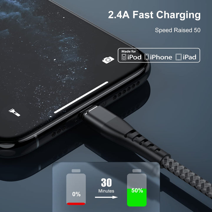 Essri 2Pack for iPhone Charger Cord 6FT, Lighting Cable