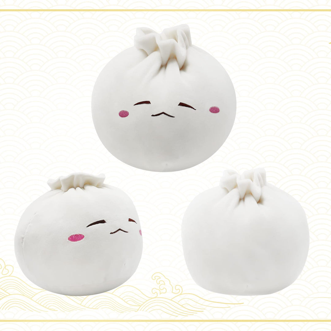 Dumpling Plush Food Soup Dumpling Plushie Cute Buns Dumpling Stuffed Plush Pillow Simulation Squeezing Soft Toy for Sleeping Birthday Home Decoration 9.8…