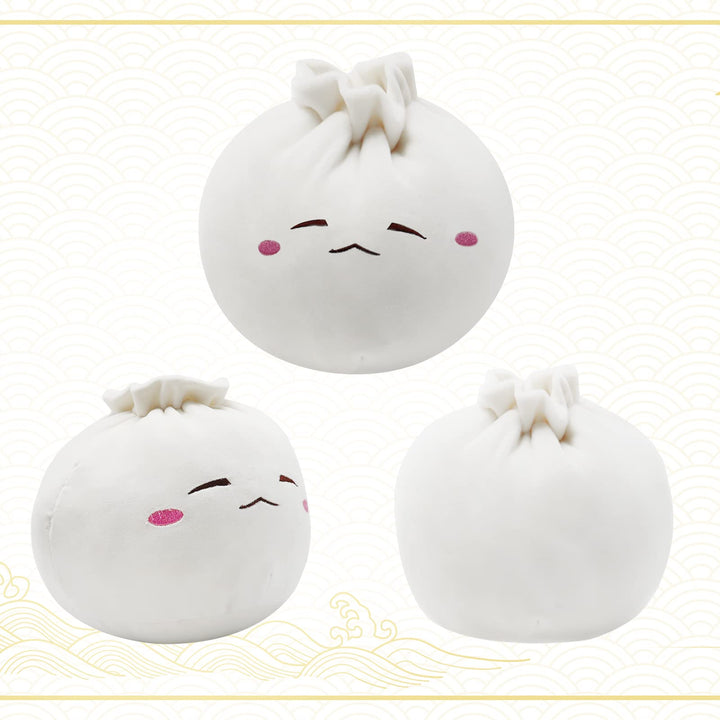 Dumpling Plush Food Soup Dumpling Plushie Cute Buns Dumpling Stuffed Plush Pillow Simulation Squeezing Soft Toy for Sleeping Birthday Home Decoration 9.8…