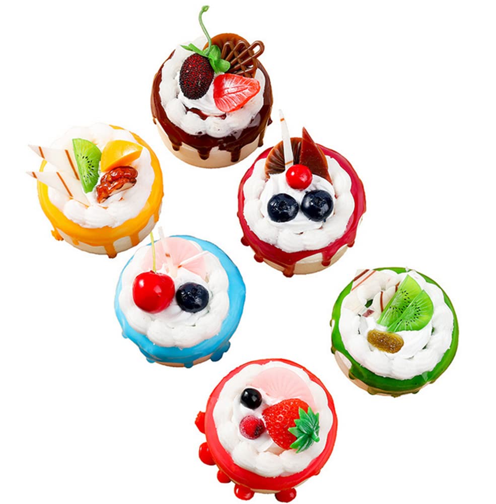 Realistic Artificial Simulation Cake Dessert Mixed Fake Cupcakes Model Faux Bread for Display Kitchen Decoration Photography Props 6Pcs, Multi, 2.9in