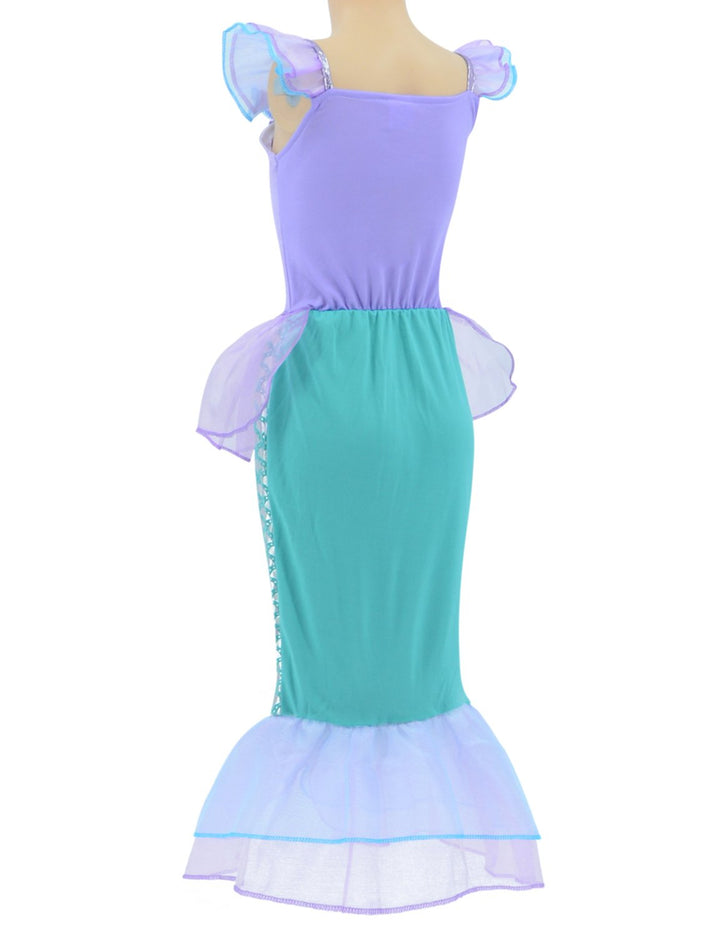 Little Girls Mermaid Princess Costume Dress for Girls D