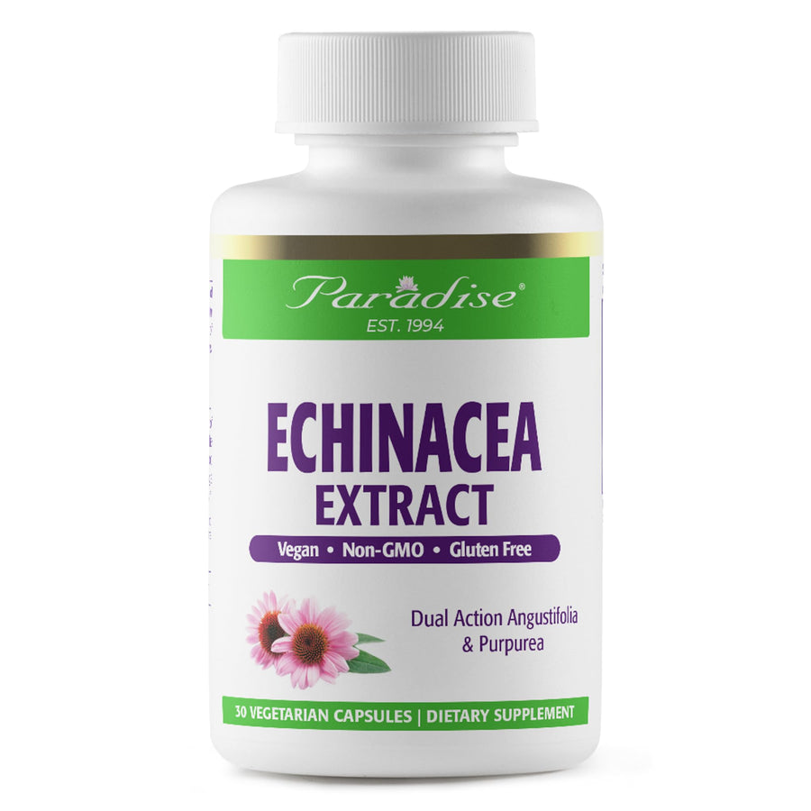 Paradise Herbs Echinacea Vegetarian Capsules, 30 Count