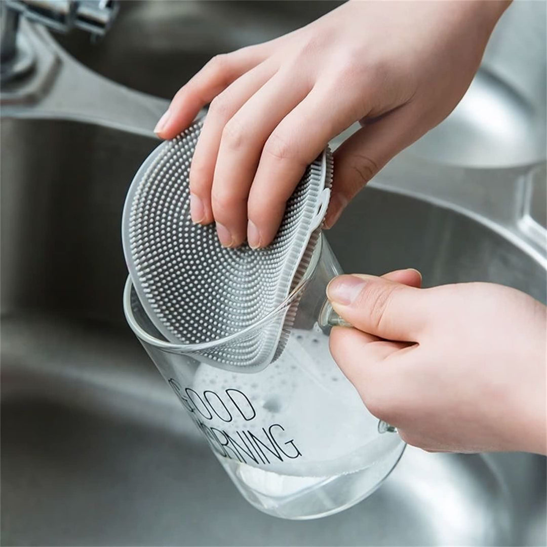 4PCS Silicone Dish Scrubber, Multipurpose Round Silicon