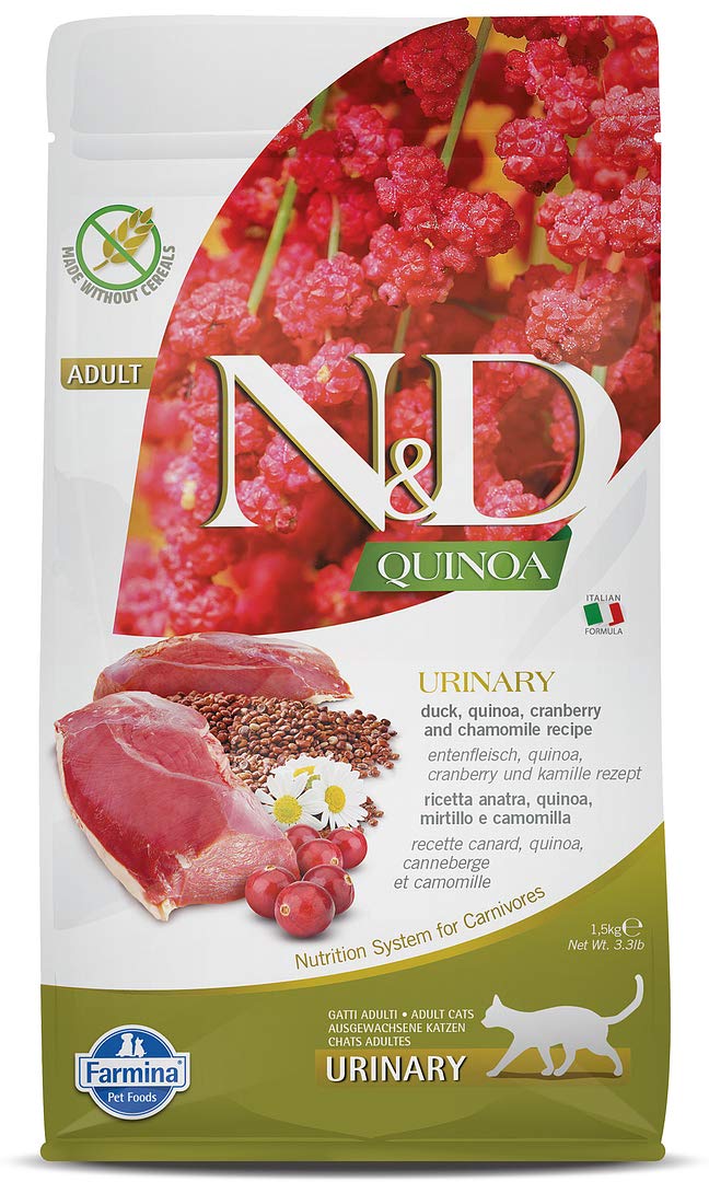 Farmina N&amp;D, Quinoa Urinary Duck Formula Adult Dry Cat Food, 3.3lb