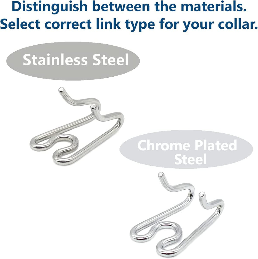 2.25mm Prong Collar Extra Links Chrome Plated (3 pack)
