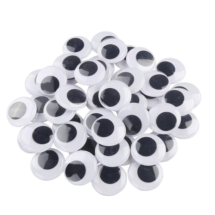 DECORA 500 Pieces 25mm Plastic Wiggle Eyes Self-adhesiv
