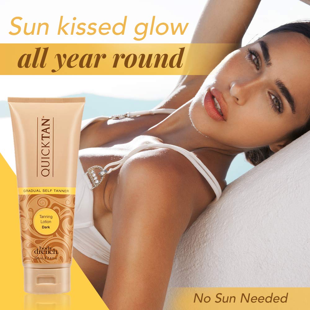 Quick Tan Gradual Tanning Lotion, Dark, 8 Ounce