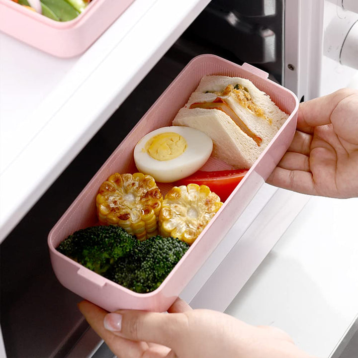 Stackable Bento Box with Lunch Bag, 3 Compartment Japanese Lunch Containers, Wheat Straw, All-in-1 Bento Lunch Box Kit for Adult Meal Prep Lunch Snack