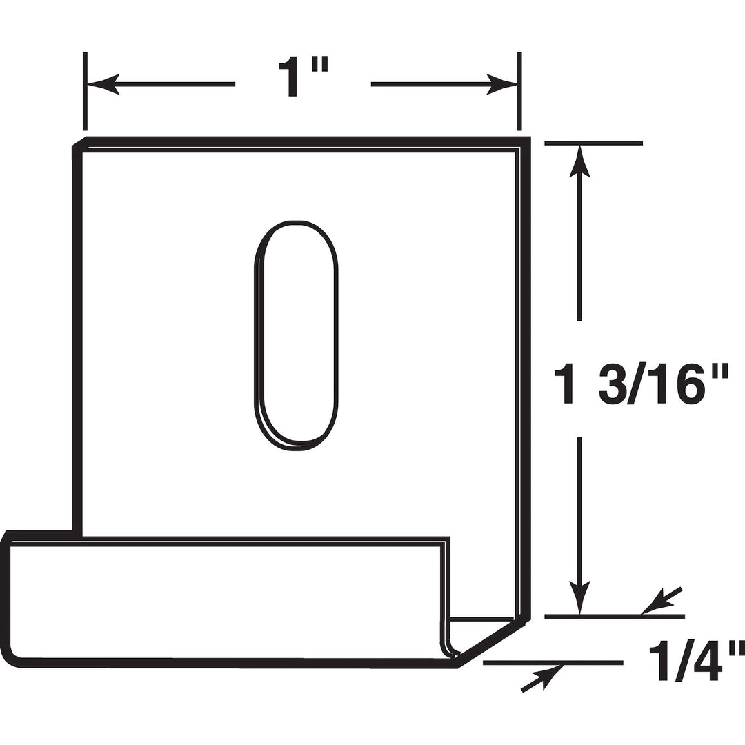193672 Mirror Hanger Clip, Stainless Steel J-Style, Accepts 1/4 In. Glass (6 Pack)