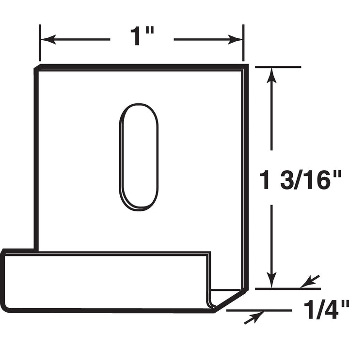 193672 Mirror Hanger Clip, Stainless Steel J-Style, Accepts 1/4 In. Glass (6 Pack)