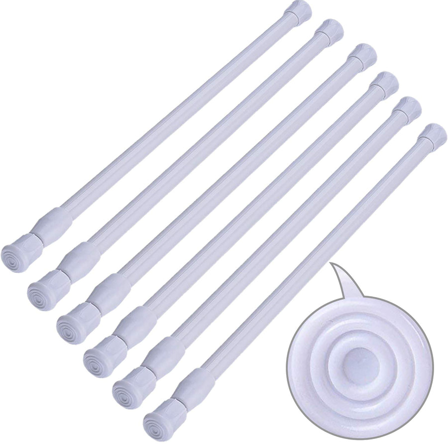SIQUK 6 Pack Cupboard Bars Adjustable Spring Tension Ro