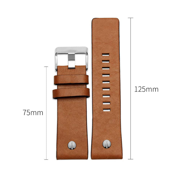 30mm 32mm Calfskin Leather Watch Band Suitable for Men&#39;s Diesel Watches