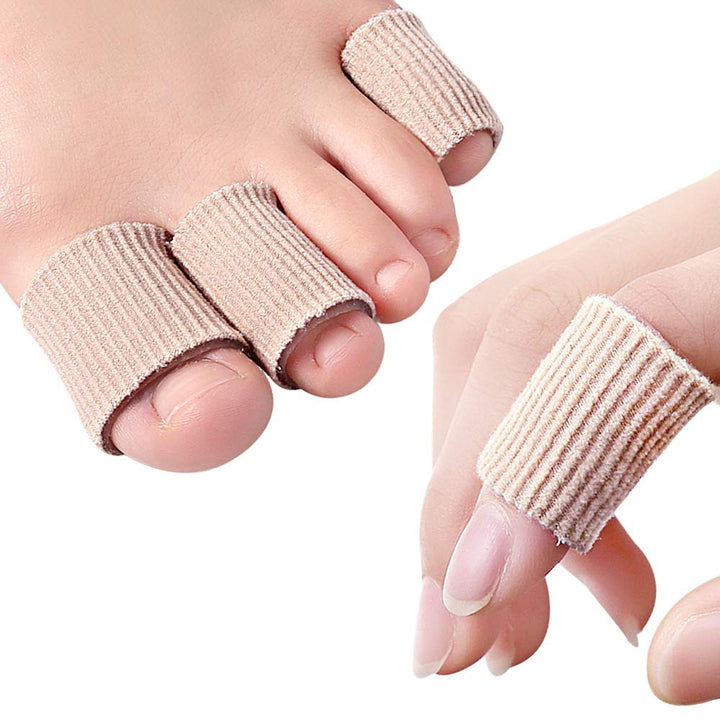 5 Pcs Gel Cotton Foot Fingers Toe Gel Cap Finger Toe Blister Callouses Relief Tube Protector Small Foot Care Health Toe Health (L (5pcs/Pack))