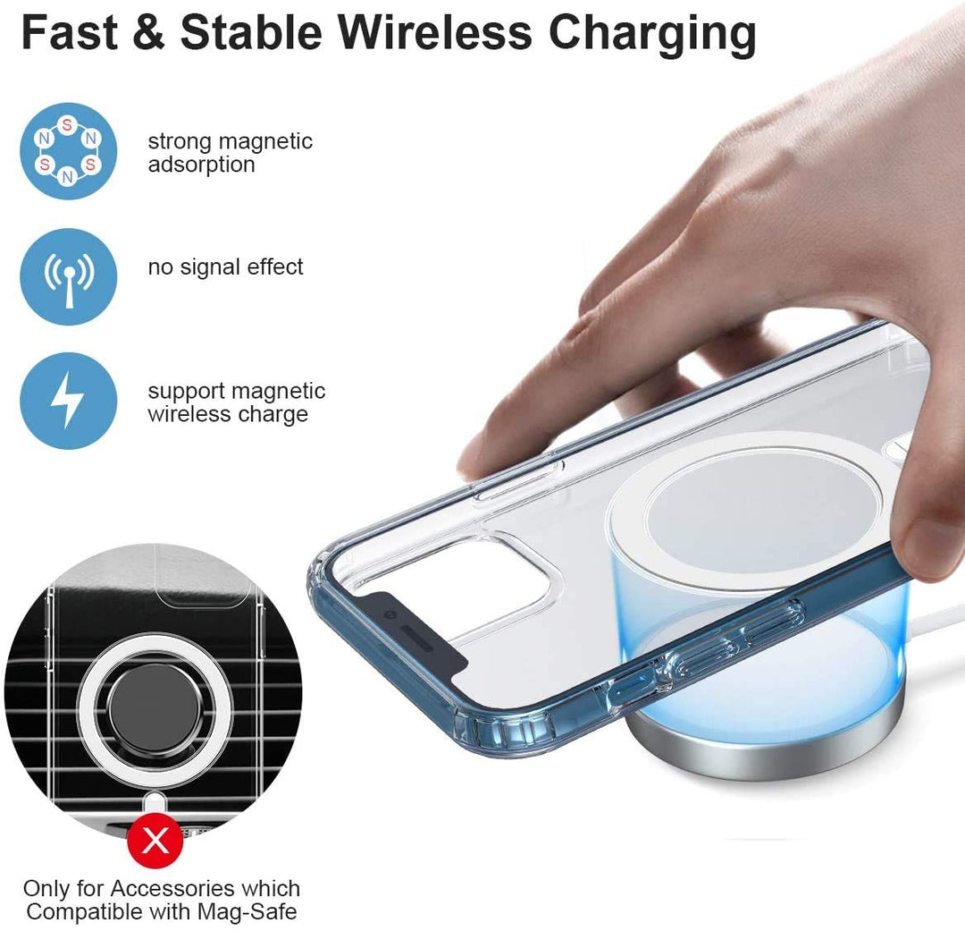 HVDI Clear Magnetic Case for iPhone Xs Max with Mag-Saf