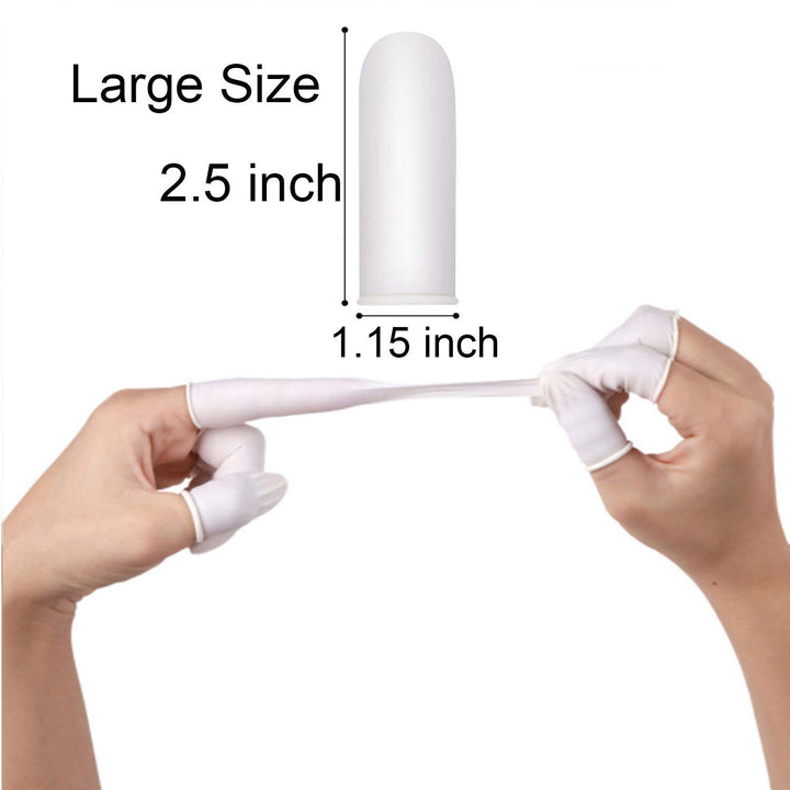 Hulless Large Latex Finger Cots Anti Static Rubber Fing