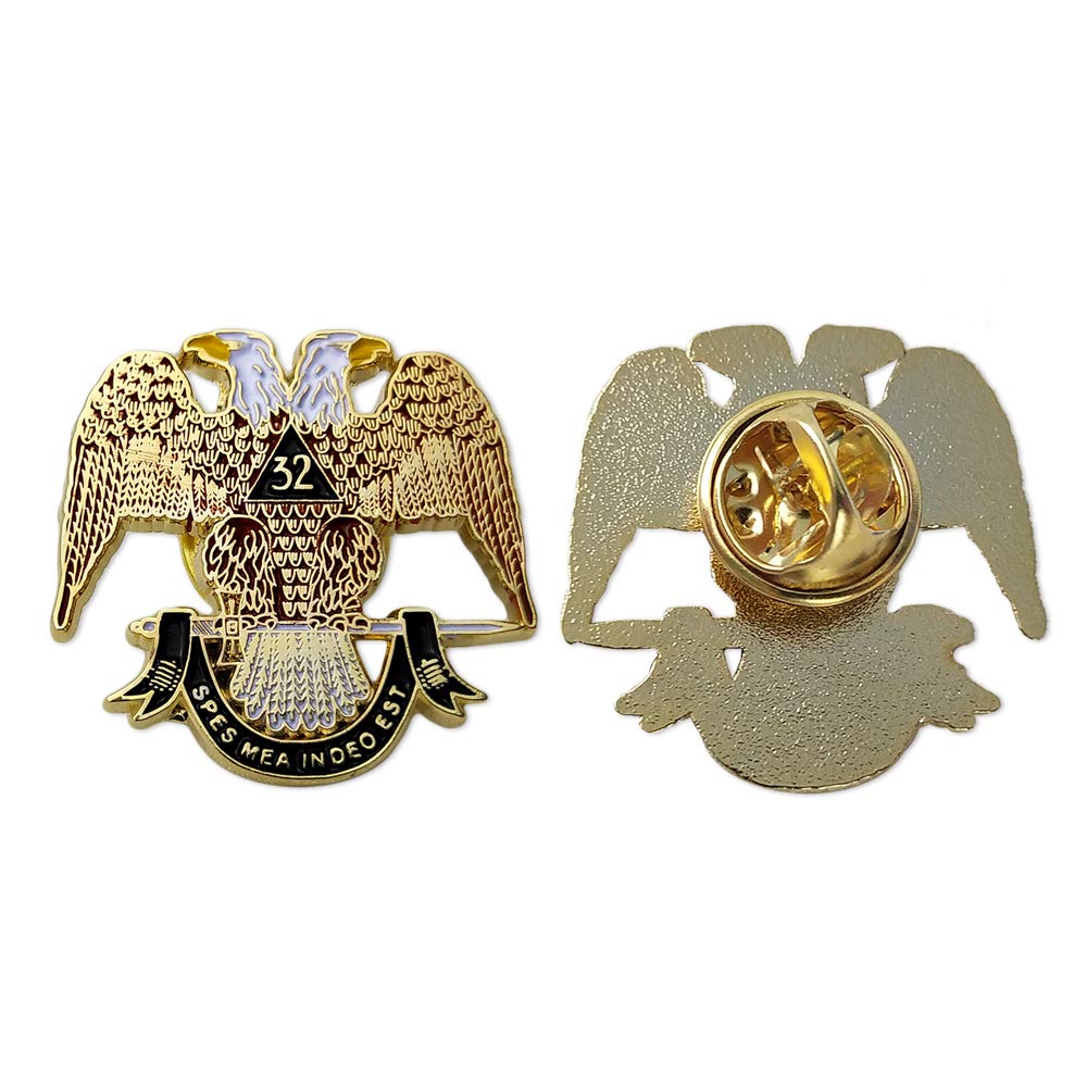 Scottish Rite 32nd Degree Masonic Lapel Pin Badge