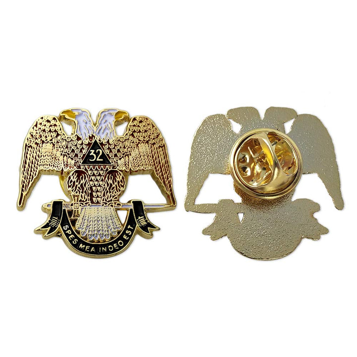 Scottish Rite 32nd Degree Masonic Lapel Pin Badge