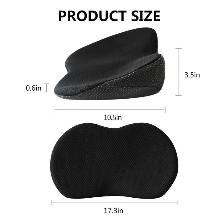 Car Seat Cushion - Memory Foam Car Seat Pad - Sciatica &amp; Lower Back Pain Relief - Car Seat Cushions for Driving - Road Trip Essentials for Drivers(Black)