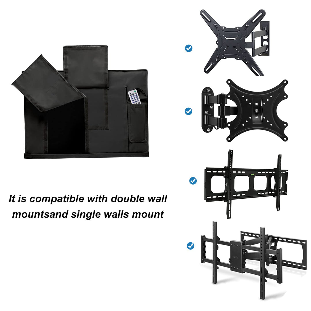 iBirdie Outdoor TV Cover 52 to 55 inch Weatherproof, Co