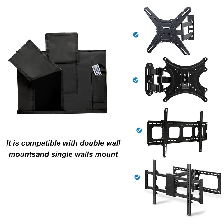 iBirdie Outdoor TV Cover 52 to 55 inch Weatherproof, Co