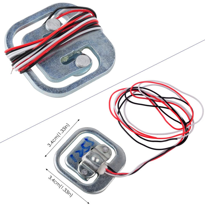 8pcs Load Cell 50kg Weight Sensor Half Bridge Strain Gauge Human Body Digital Scale + 2pcs HX711 Amplifier AD Module for Arduino