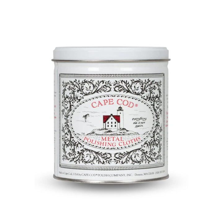 Polishing Metal Tin Bundle for Fine Metals | (12) 4X6 Polishing Cloths | (1) 12x12 Buffing Cloth | (1) Pair of Nitrile Gloves