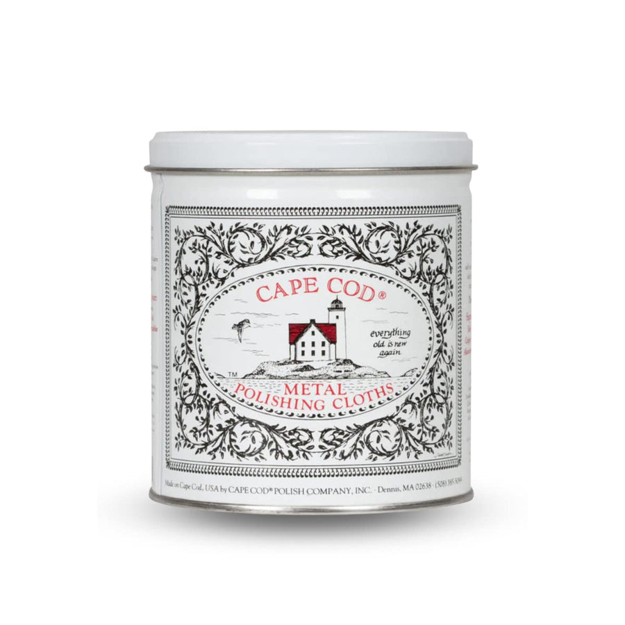 Polishing Metal Tin Bundle for Fine Metals | (12) 4X6 Polishing Cloths | (1) 12x12 Buffing Cloth | (1) Pair of Nitrile Gloves