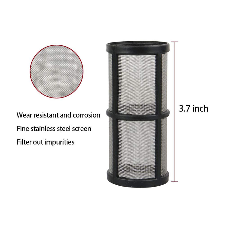 Garden Hose Inlet Filter for High Pressure Washer, Sediment Filter Attachment, 40 Mesh Screen, Extra 2 Pcs 100 Mesh, 3PCS O-Ring and 4PCS Filter Hose Washer