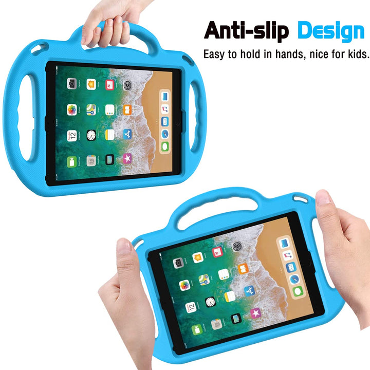 Kids Case for 9.7 iPad 6th Generation Kids Case, iPad 5th Generation Case, iPad Air 2 Case - with Shoulder Strap, Shockproof Handle Stand Cover for iPad 9.7 2017(5th Gen) 2018 (6th Gen)-Blue