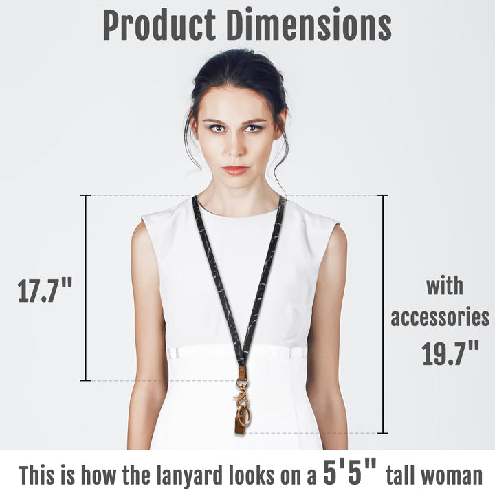 MNGARISTA Neck Keys Lanyard for Women, Durable Floral I