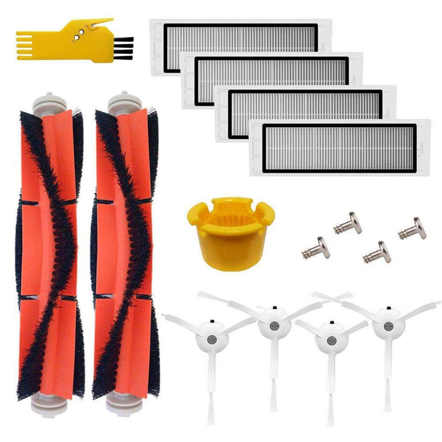 Accessory Kit for Xiaomi Mi Robot Roborock E4 S5 S6 E25 E20 E35 s50 s51 Xiaomi Mijia Robotic Vacuum Replacement Parts 10 Pcs Pack of Main Brush & Side Brush & Filter