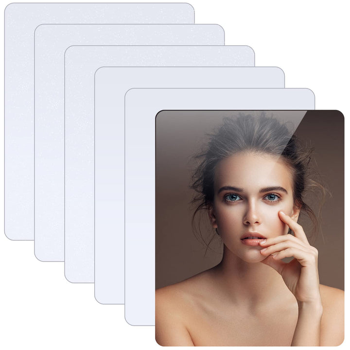 6 Pieces Aluminum Sublimation Blanks Sheet[8X10in] Metal Blanks Sublimation Blanks,Metal Wall Frame Blanks Wall Decor for Bedroom,Living Room,Wedding,Family Pets,3+3