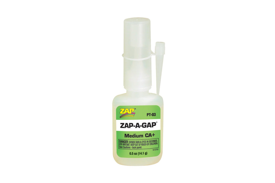 ZAP ADHESIVES PT80 Zap-A-Gap Ca+ 1/2oz Blister Card