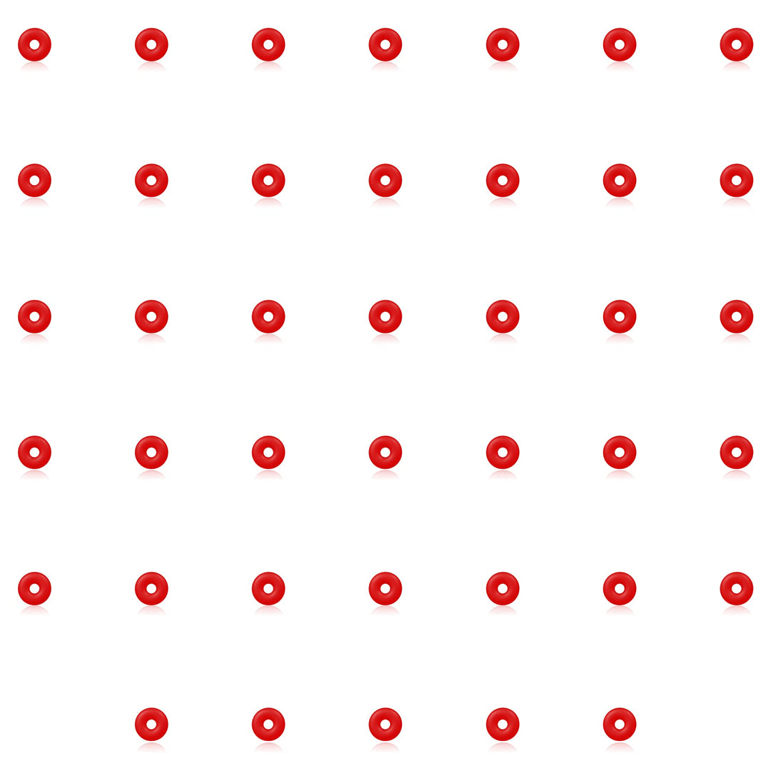 Silicone O-Ring, 4mm OD, 1mm ID, 1.5mm Width, VMQ Round Seal Rings Gasket, Pack of 40, 55A Durometer, Red