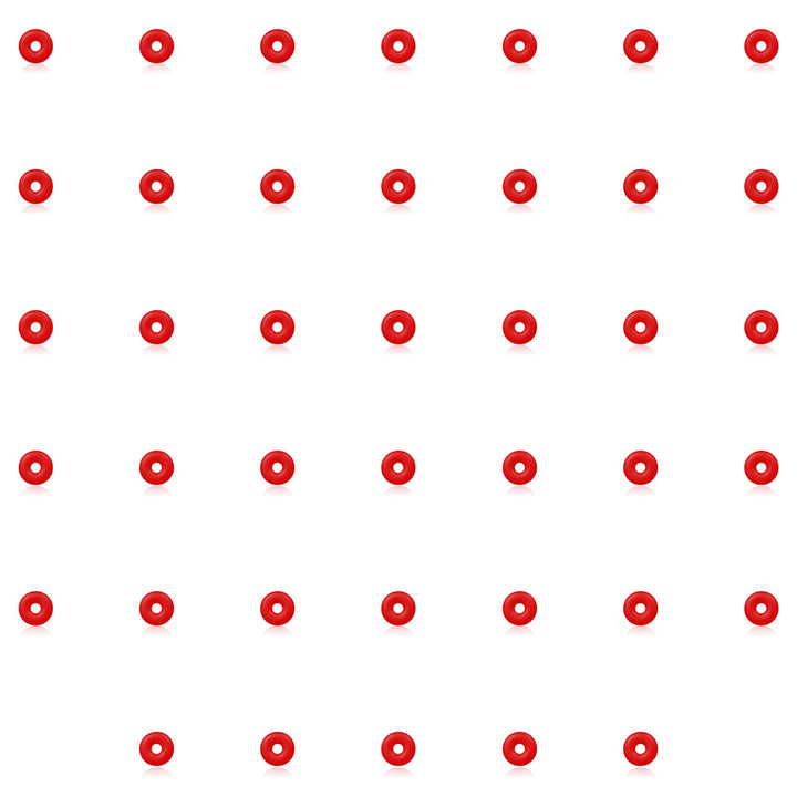 Silicone O-Ring, 4mm OD, 1mm ID, 1.5mm Width, VMQ Round Seal Rings Gasket, Pack of 40, 55A Durometer, Red