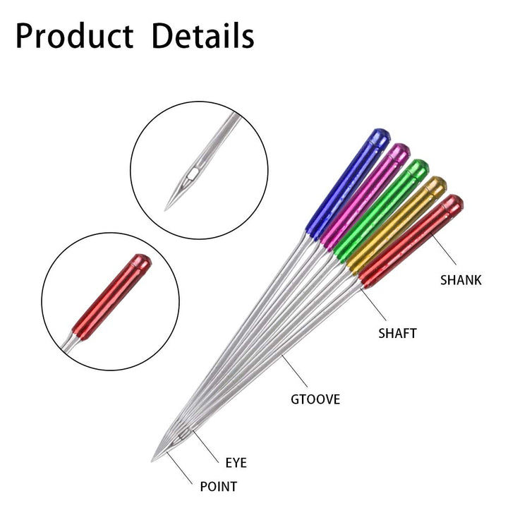 60 Pieces Sewing Machine Needles Universal Regular Poin