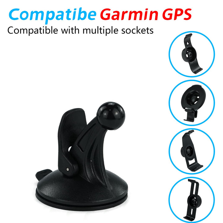 Replacement Cradle and Removable Car Windscreen Windshield Suction Cup Mount 17mm Swivel Ball GPS Holder Compatible for Garmin GPS Nuvi -Black