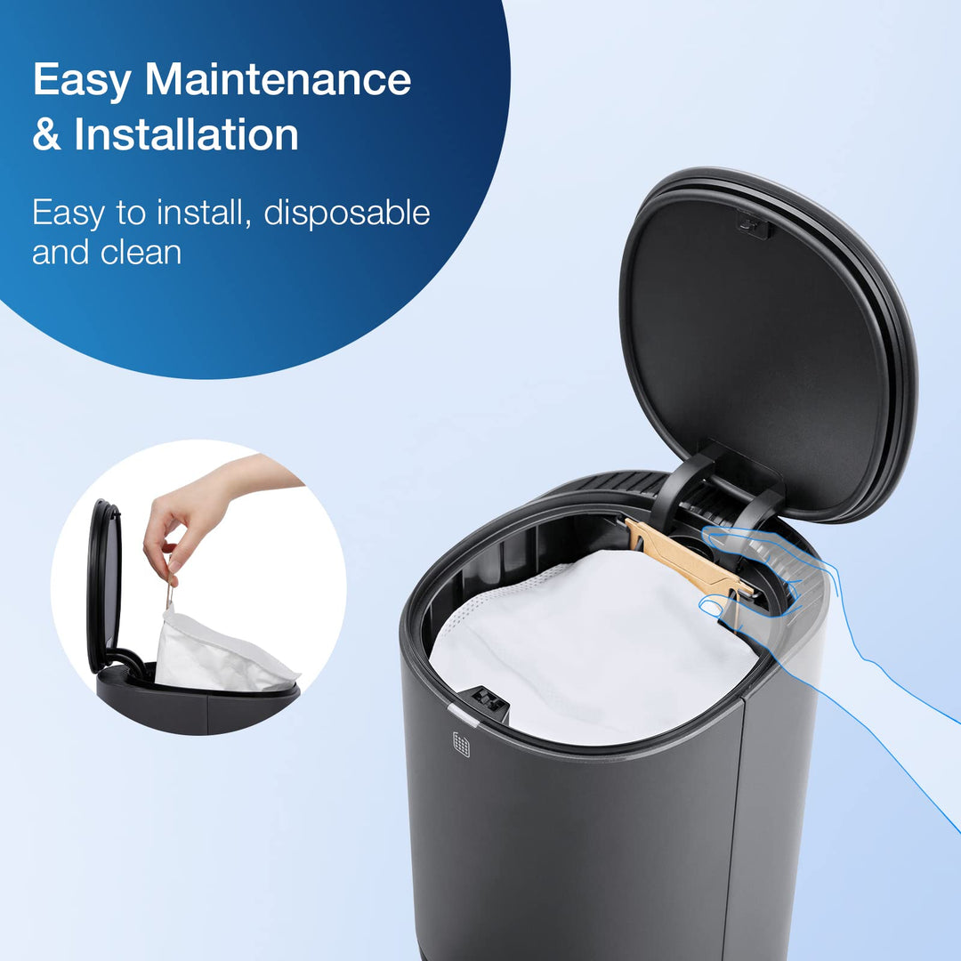 Disposable Dust Bag Deebot, Works with N10 Plus/ N8 Pro Plus / T9 Plus Robot Vacuum and Mop Cleaner, up to 30 Days of Dirt and Debris
